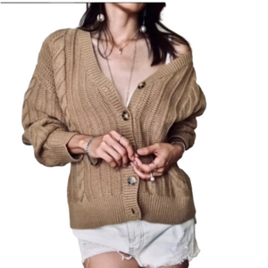 Cupcakes and Cashmere Cable Knit Cardigan Size L